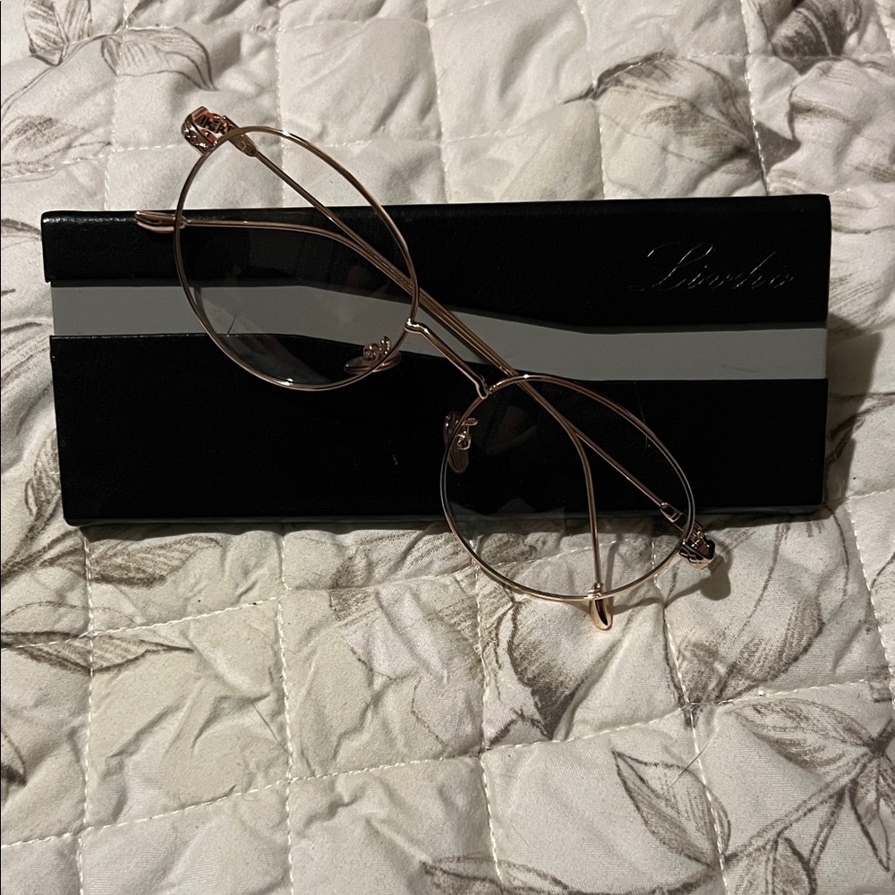Gold Frame Blue Light Blocking Glasses